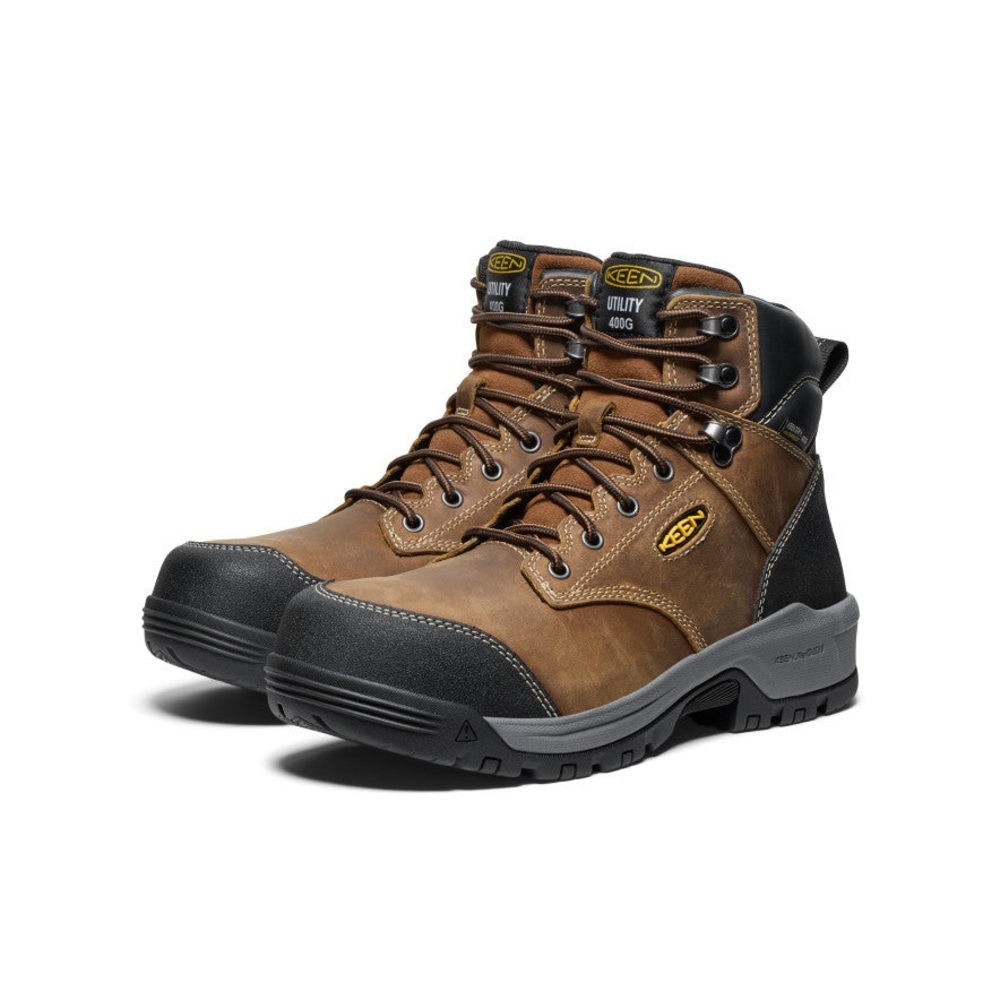 KEEN Men's Evanston 6" Insulated Waterproof Boot (Carbon Toe)